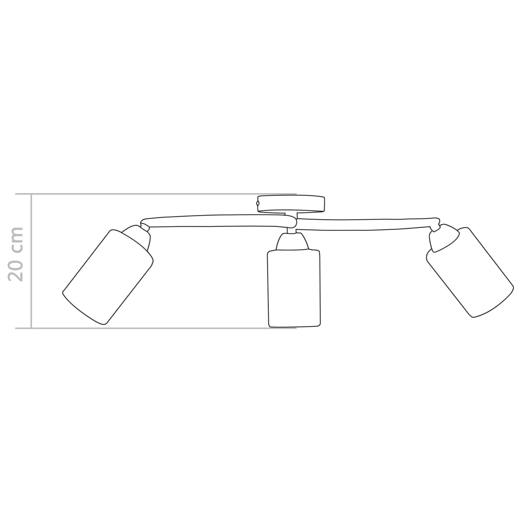 Ceiling light with ceramic lampshades for 3 E14 bulbs