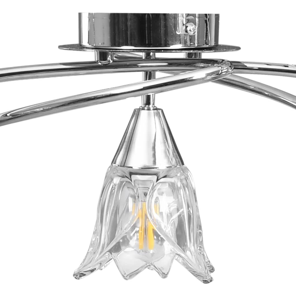 Ceiling light with glass shades for 5 E14 bulbs