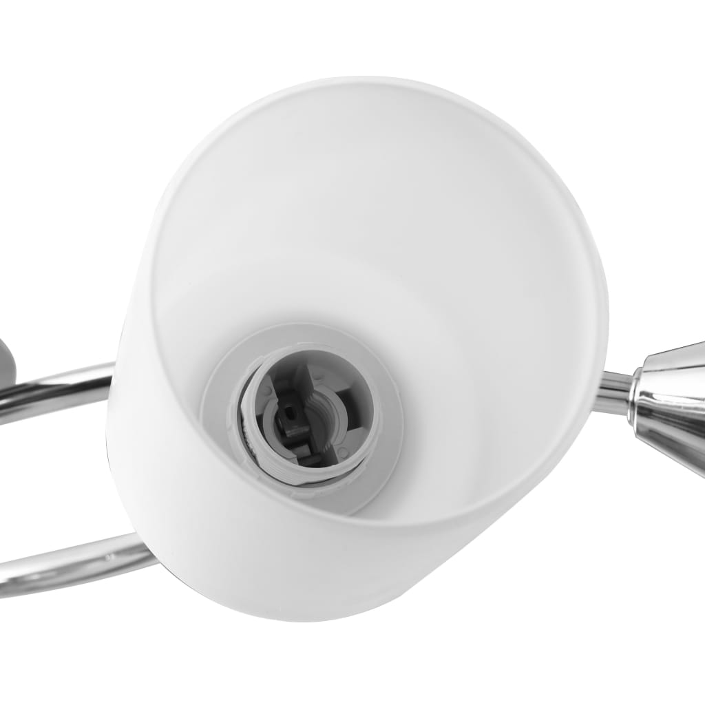 Ceiling light with ceramic lampshades for 5 E14 bulbs