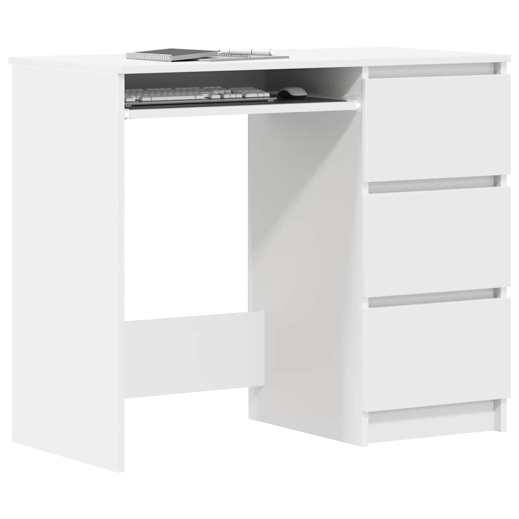 Bureau blanc 90x45x76 cm en bois