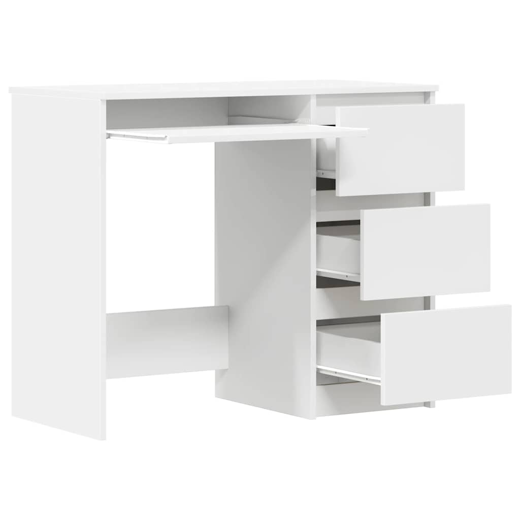 Bureau blanc 90x45x76 cm en bois