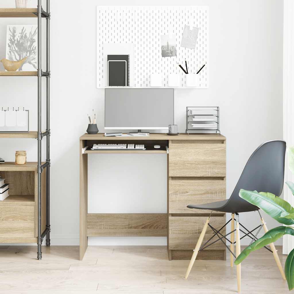 Desk Sonoma Oak 90x45x76 cm Wood Material