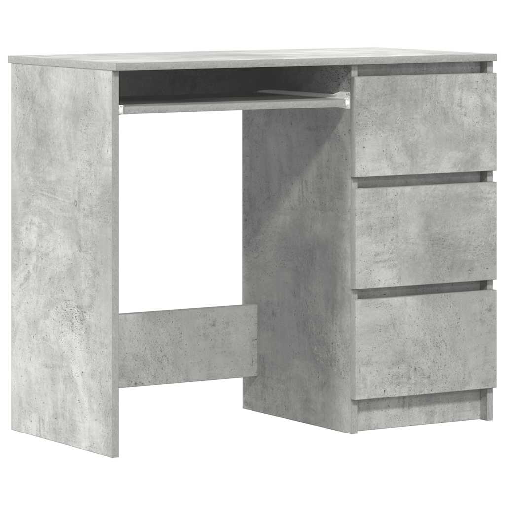 Desk concrete grey 90x45x76 cm wood material