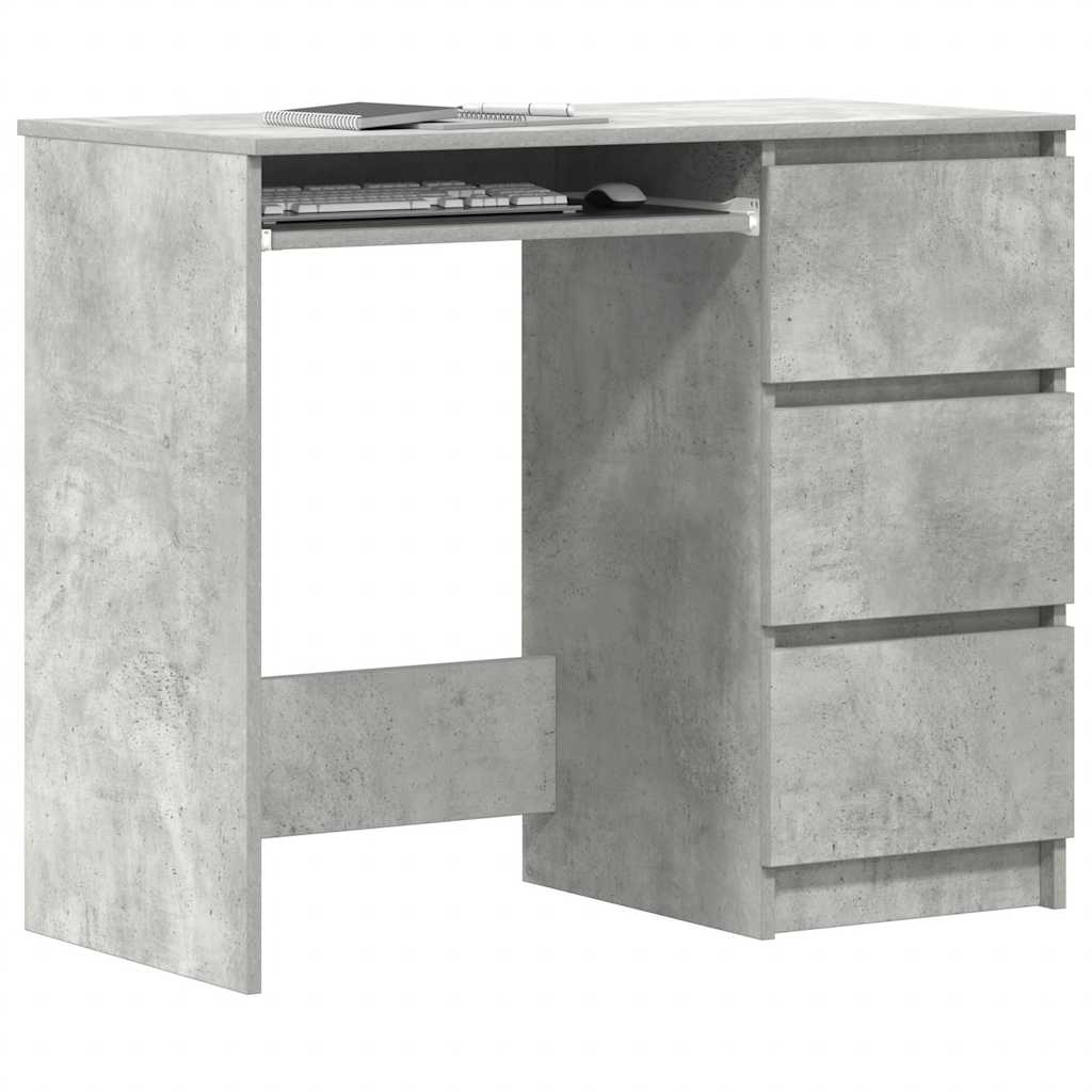 Desk concrete grey 90x45x76 cm wood material