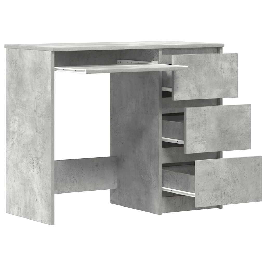 Desk concrete grey 90x45x76 cm wood material