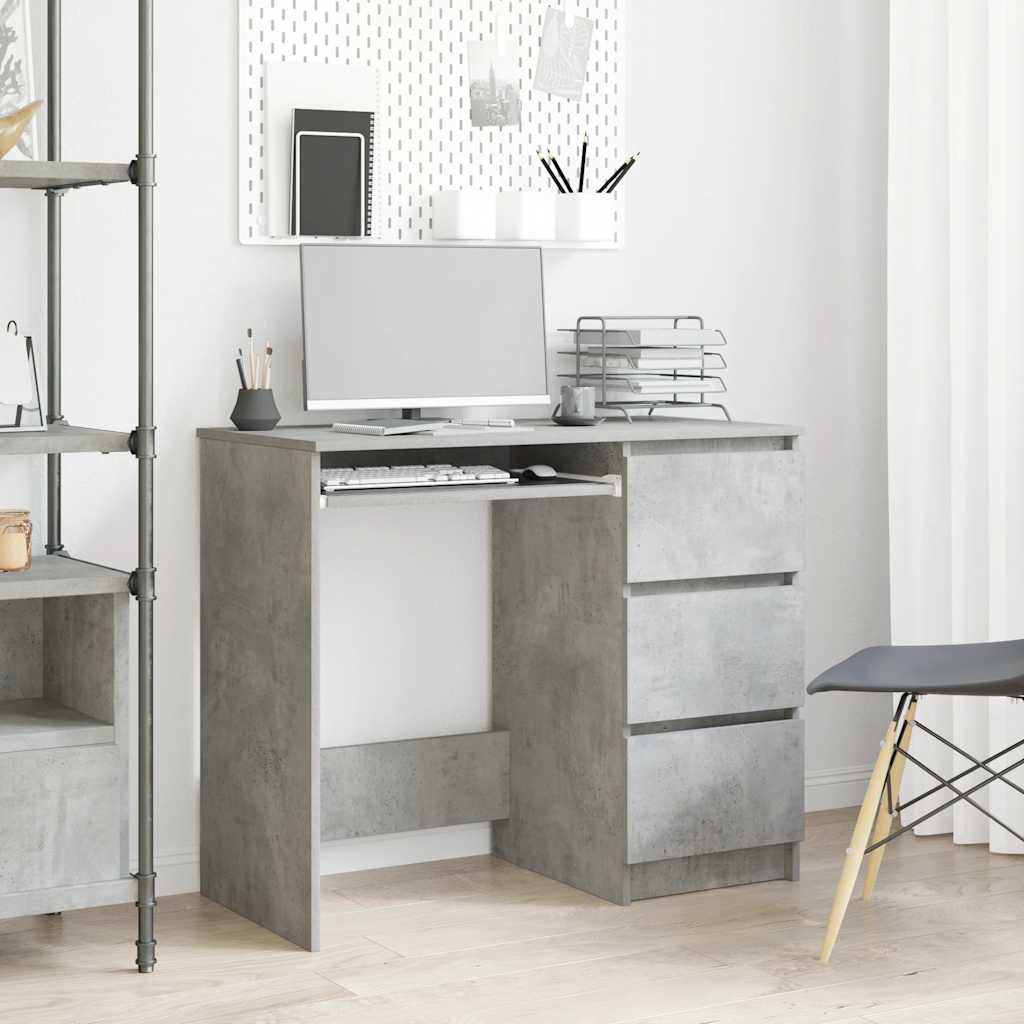 Desk concrete grey 90x45x76 cm wood material