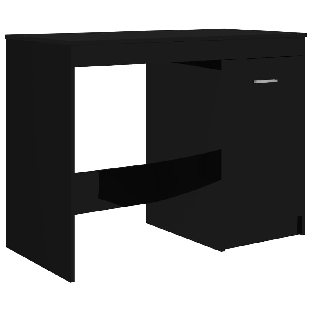Schreibtisch Hochglanz-Schwarz 100x50x76 cm Holzwerkstoff