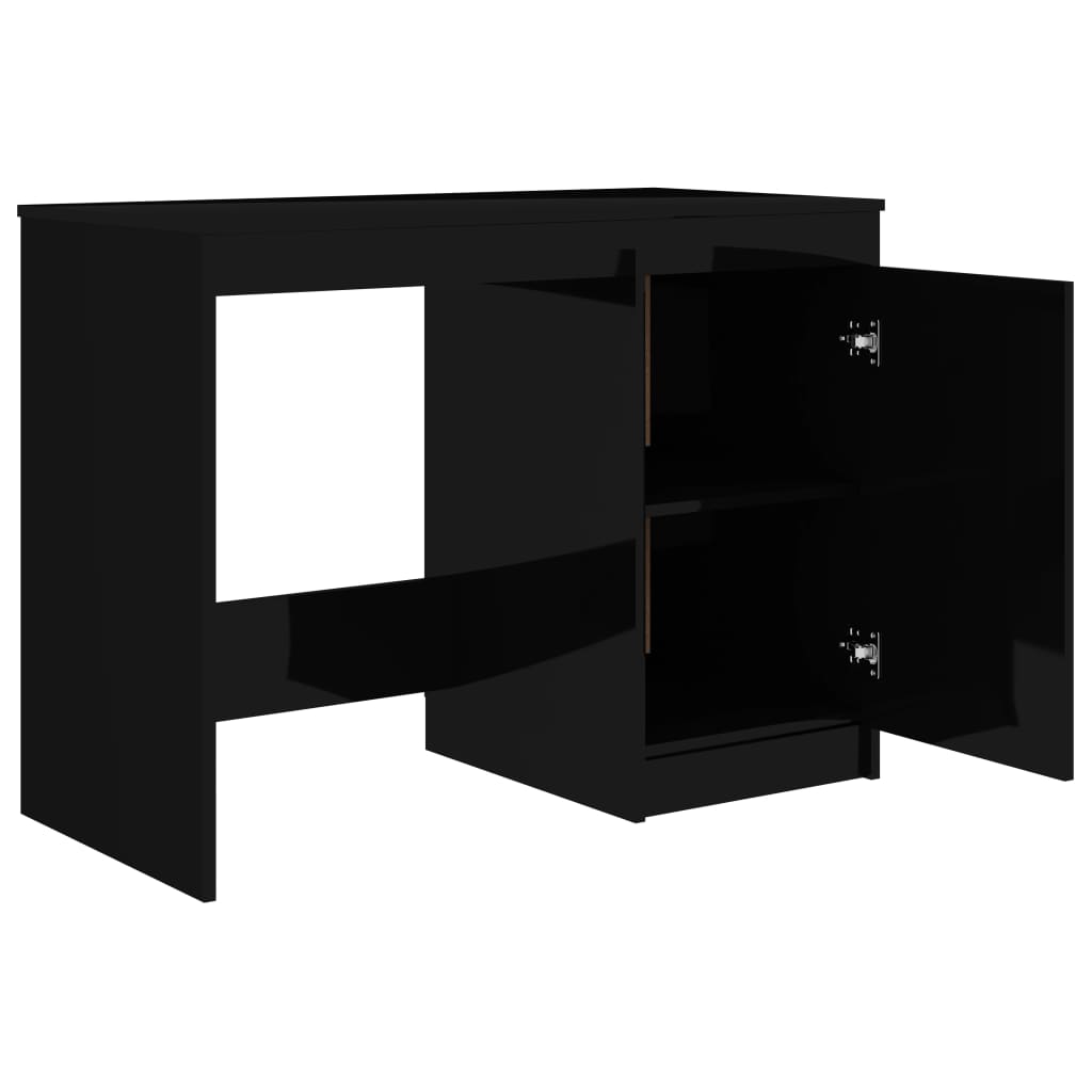 Schreibtisch Hochglanz-Schwarz 100x50x76 cm Holzwerkstoff