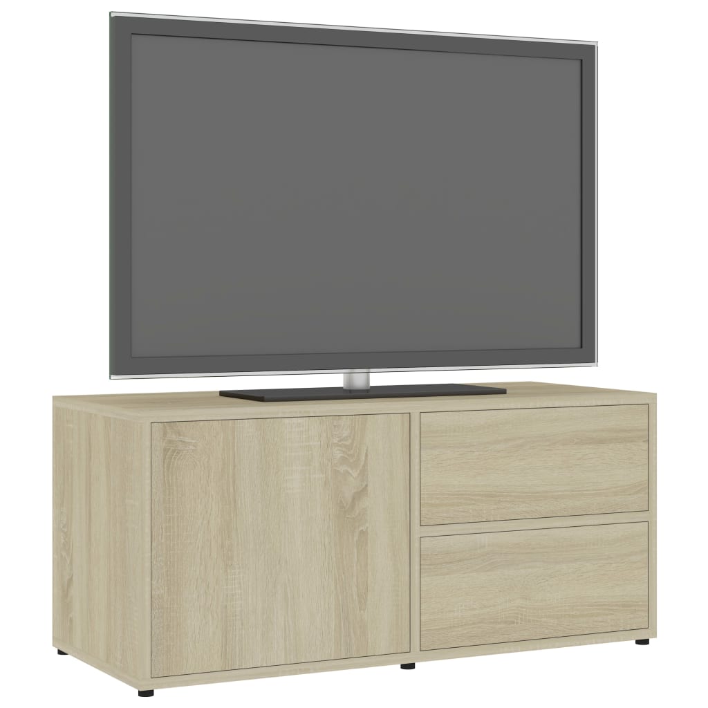 Meuble TV chêne Sonoma 80x34x36 cm matériau bois