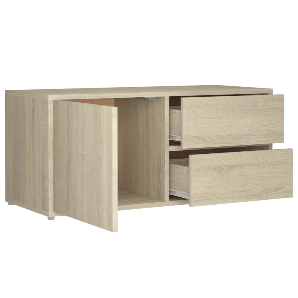 Meuble TV chêne Sonoma 80x34x36 cm matériau bois