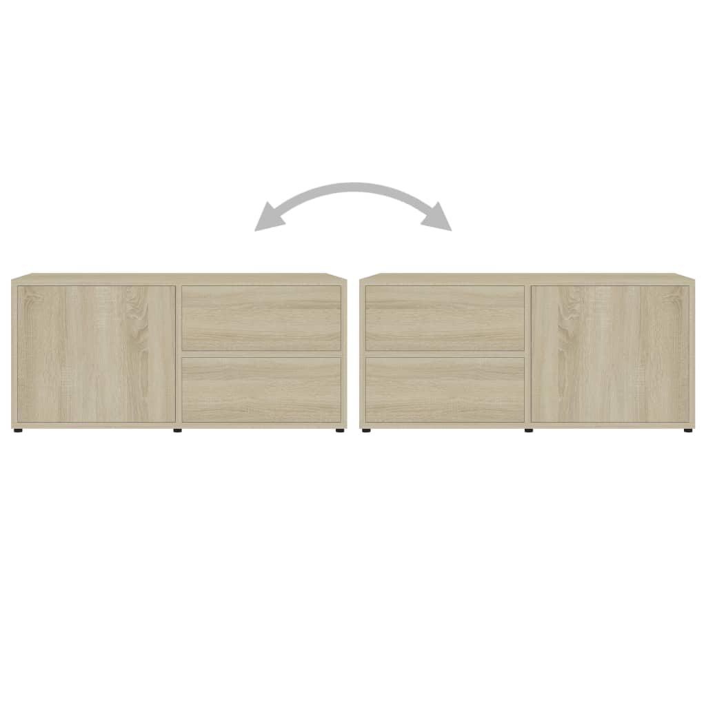 Meuble TV chêne Sonoma 80x34x36 cm matériau bois