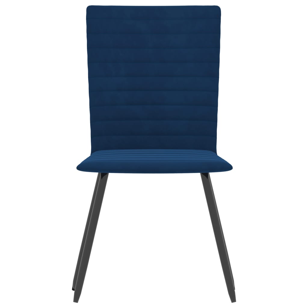 Esszimmerstühle 4 Stk. Blau Samt