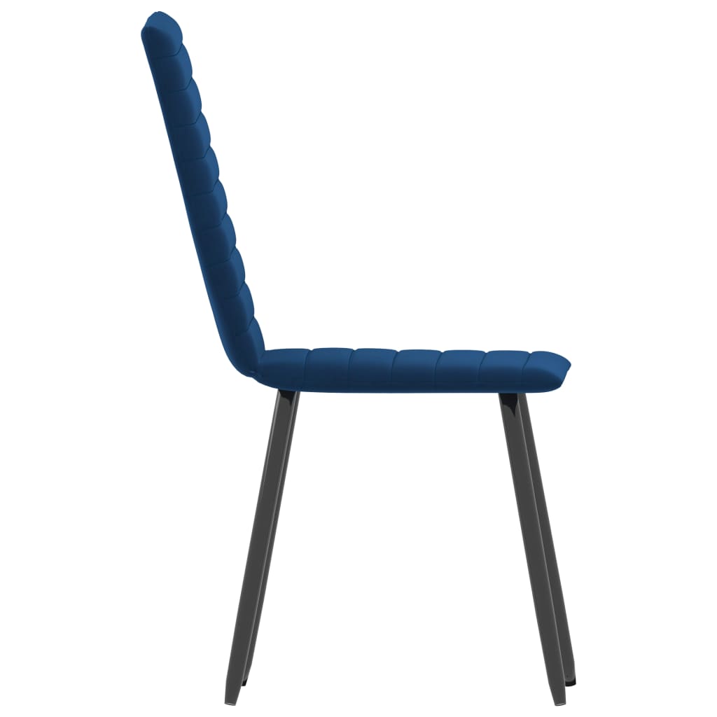 Esszimmerstühle 4 Stk. Blau Samt