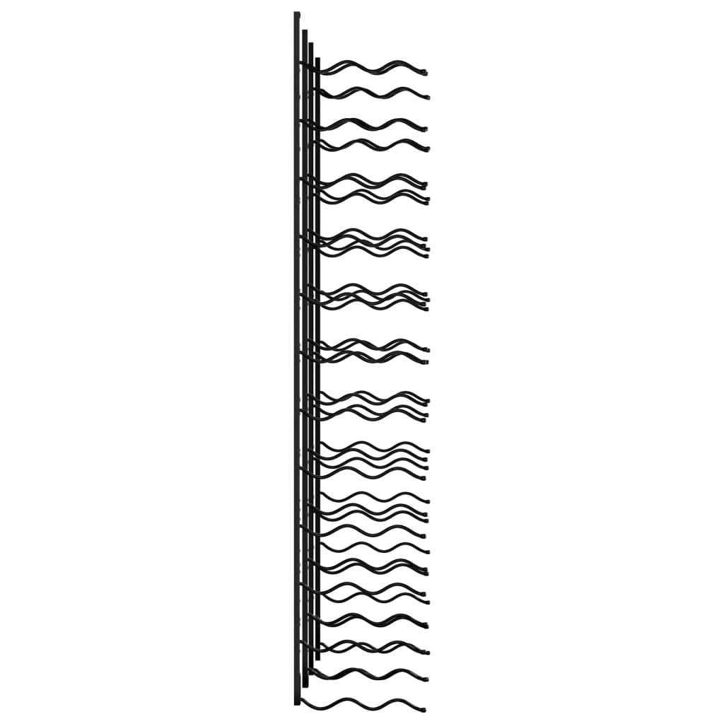 Wand-Weinregale für 48 Flaschen 2 Stk. Schwarz Eisen