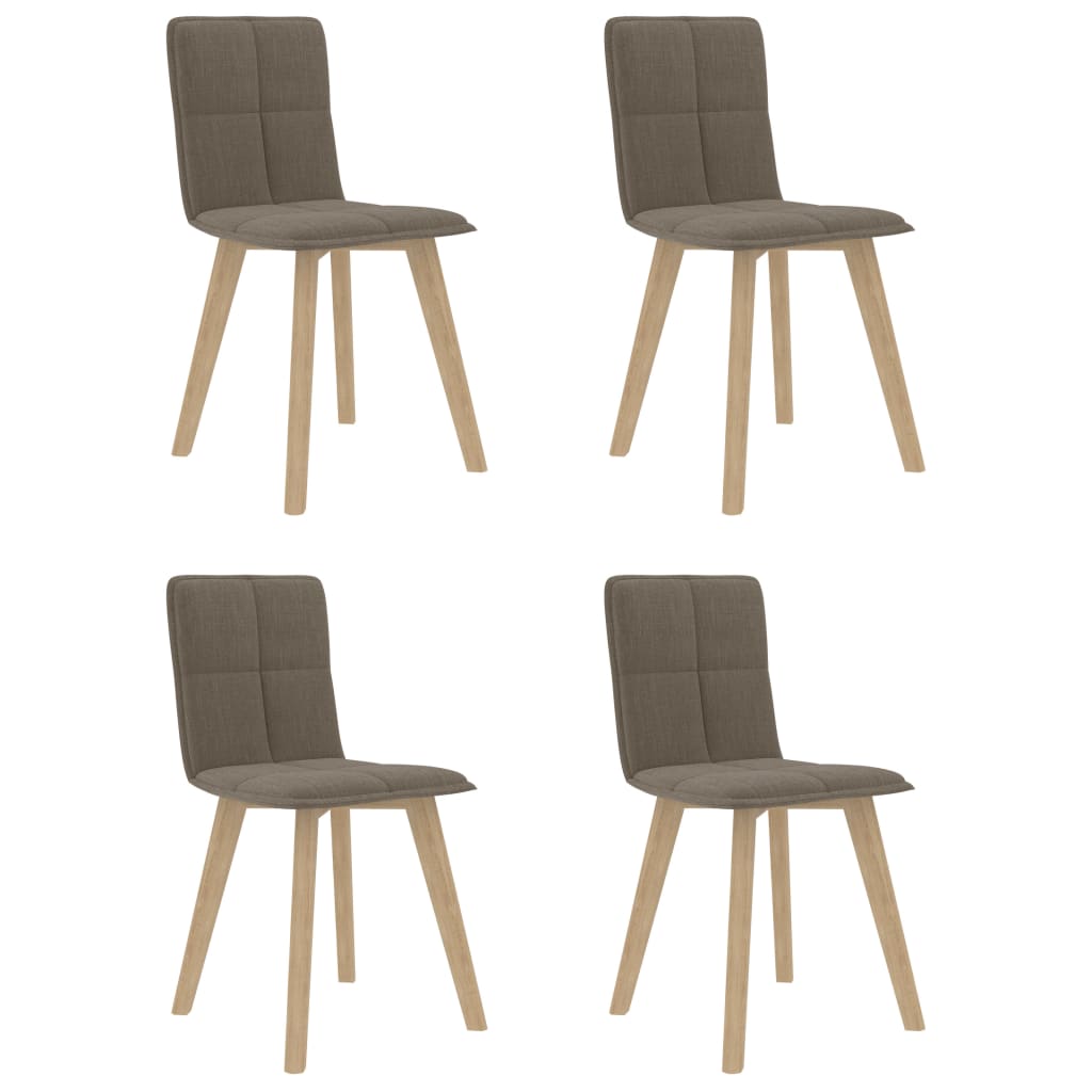 Esszimmerstühle 4 Stk. Taupe Stoff
