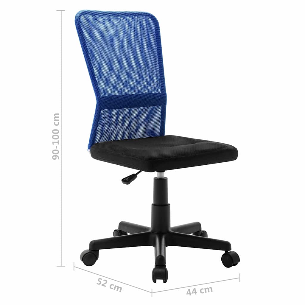 Bürostuhl Schwarz und Blau 44x52x100 cm Netzgewebe