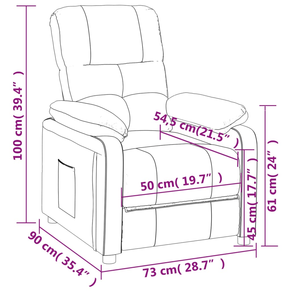 Fauteuil de relaxation tissu noir