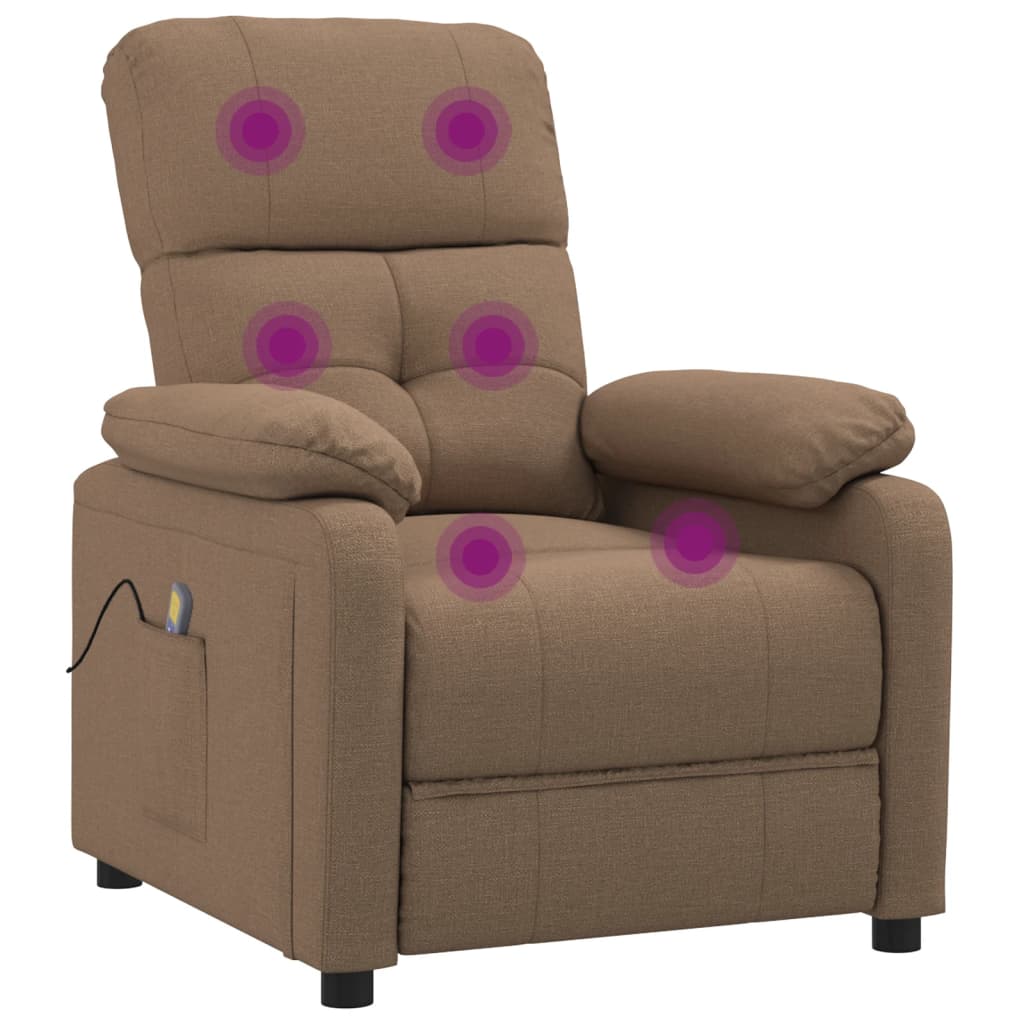 Fauteuil de massage tissu marron