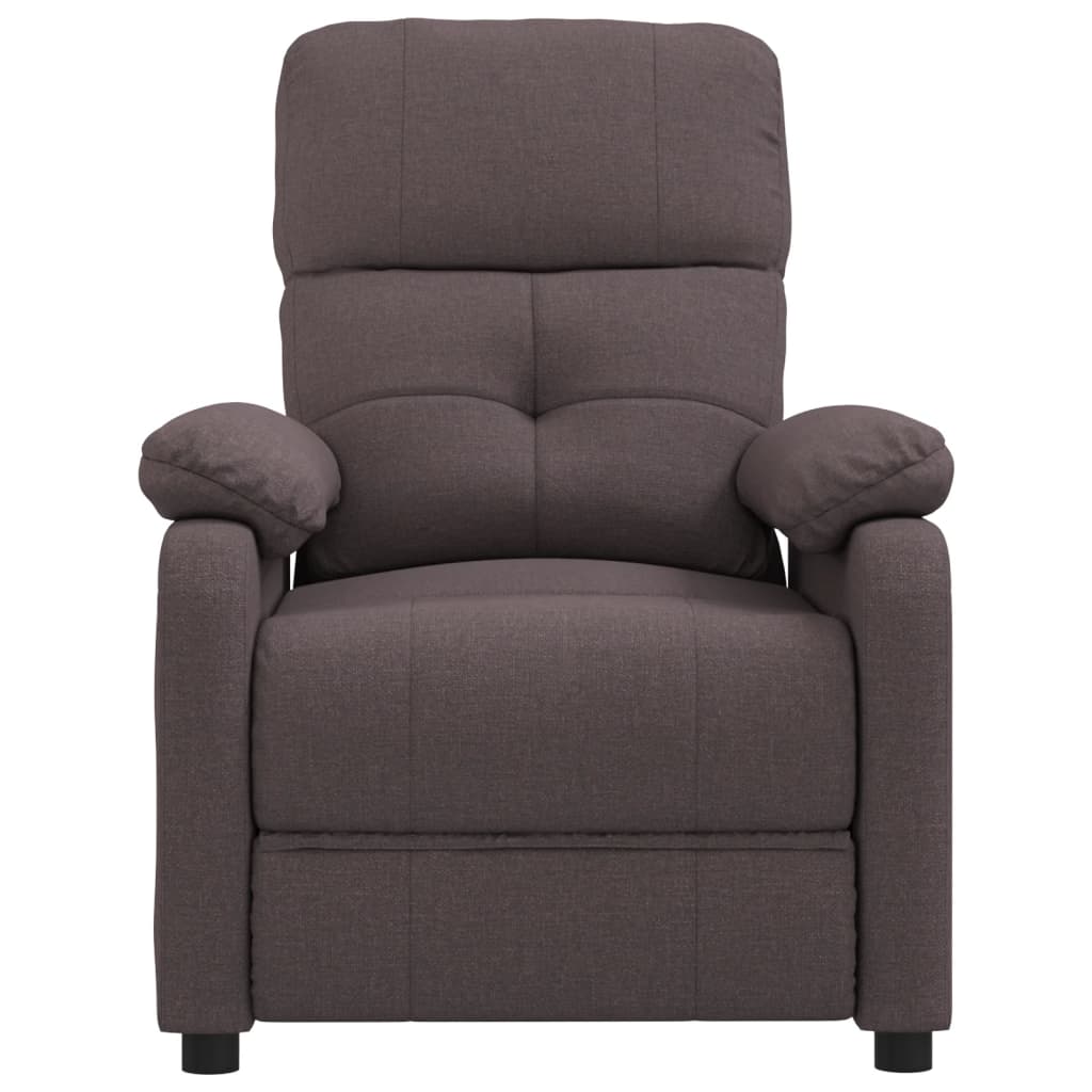 Fauteuil de massage tissu marron foncé