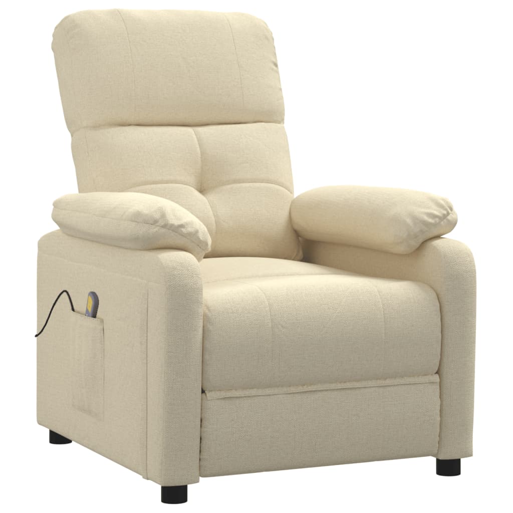 Fauteuil de massage tissu crème