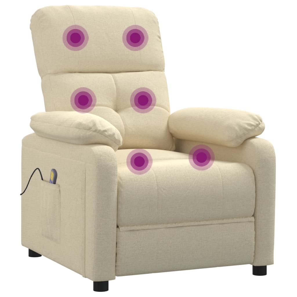 Fauteuil de massage tissu crème