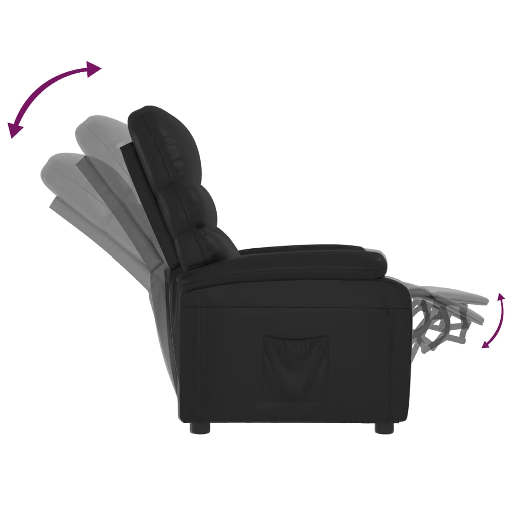 Relaxsessel Schwarz Kunstleder