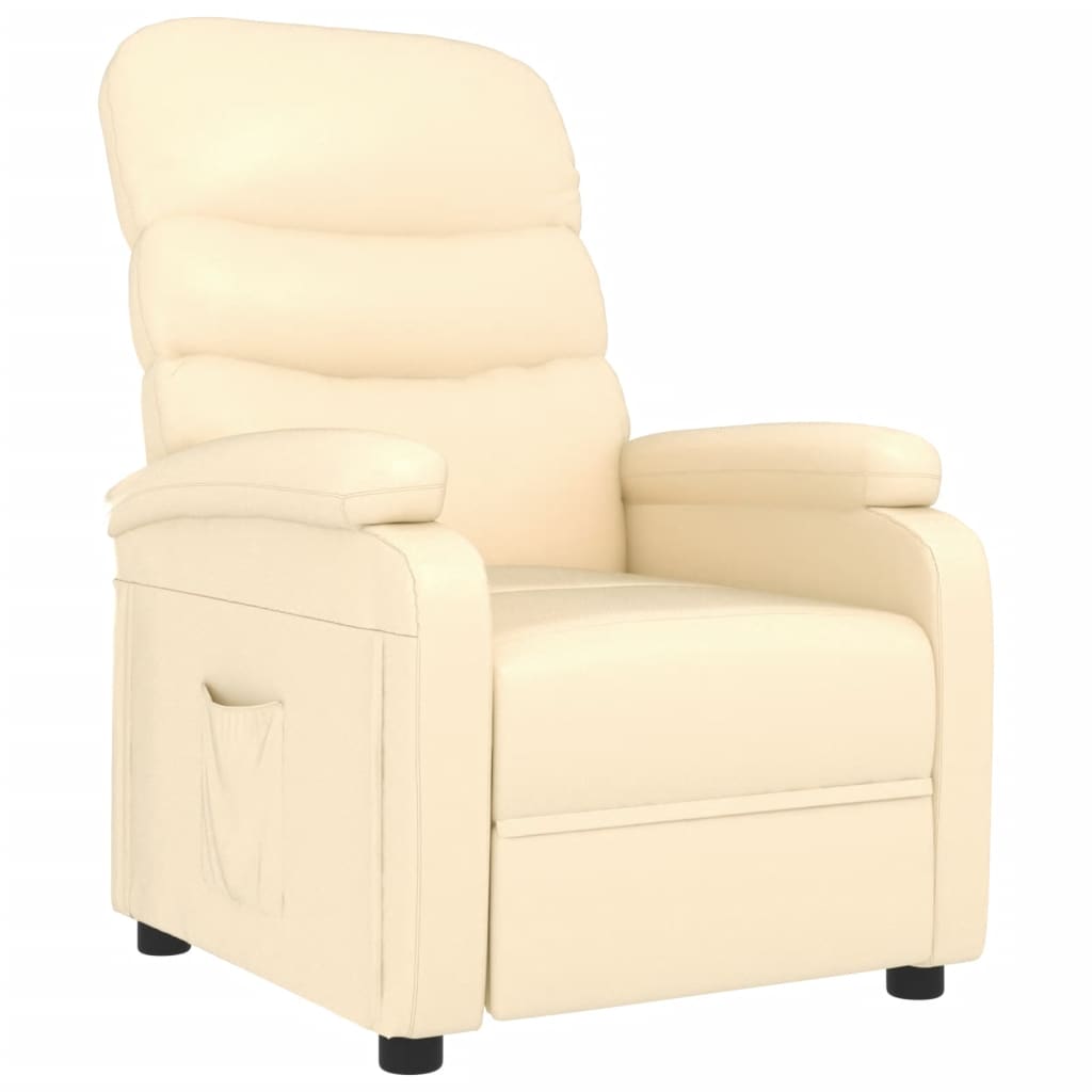 Relaxsessel Creme Kunstleder