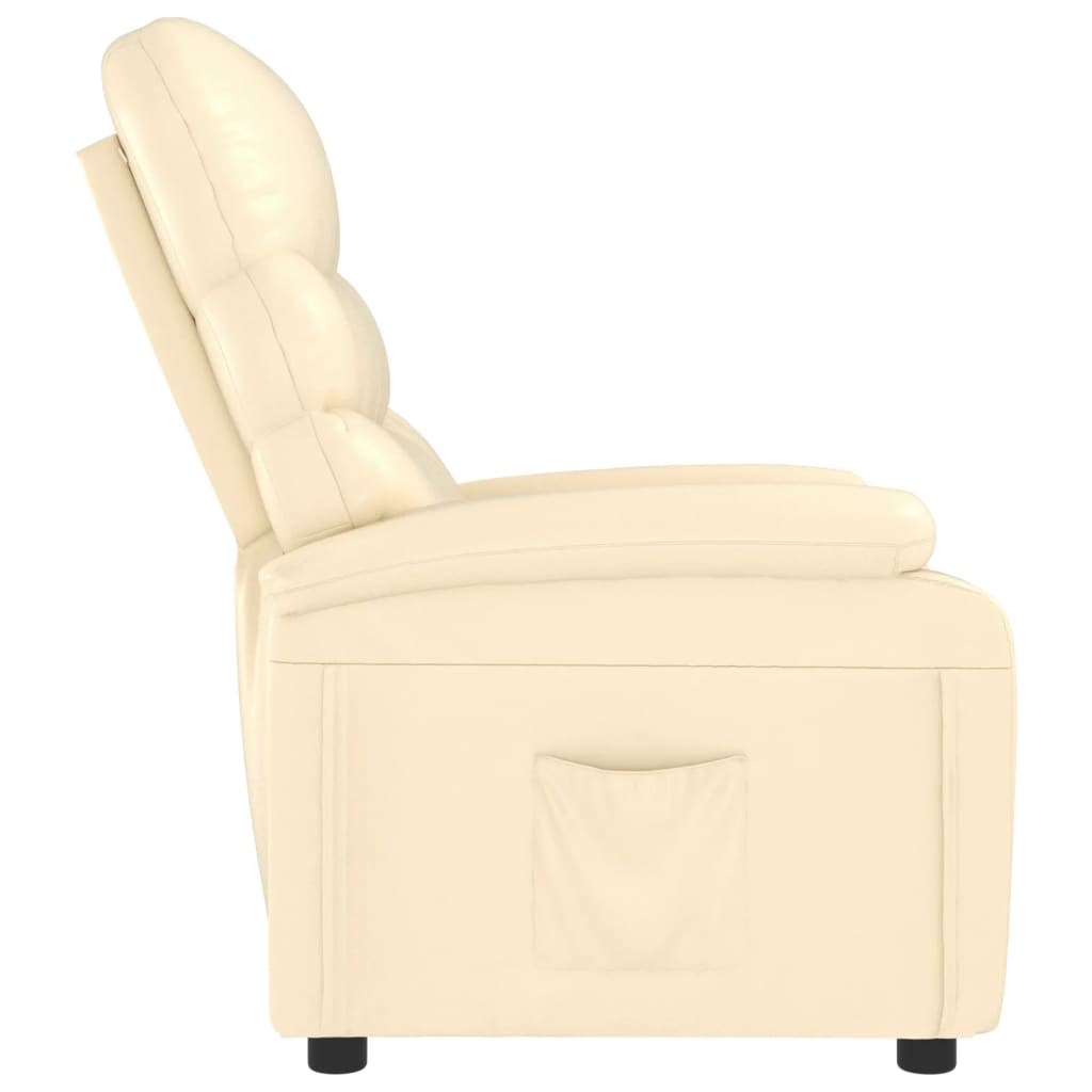 Relaxsessel Creme Kunstleder