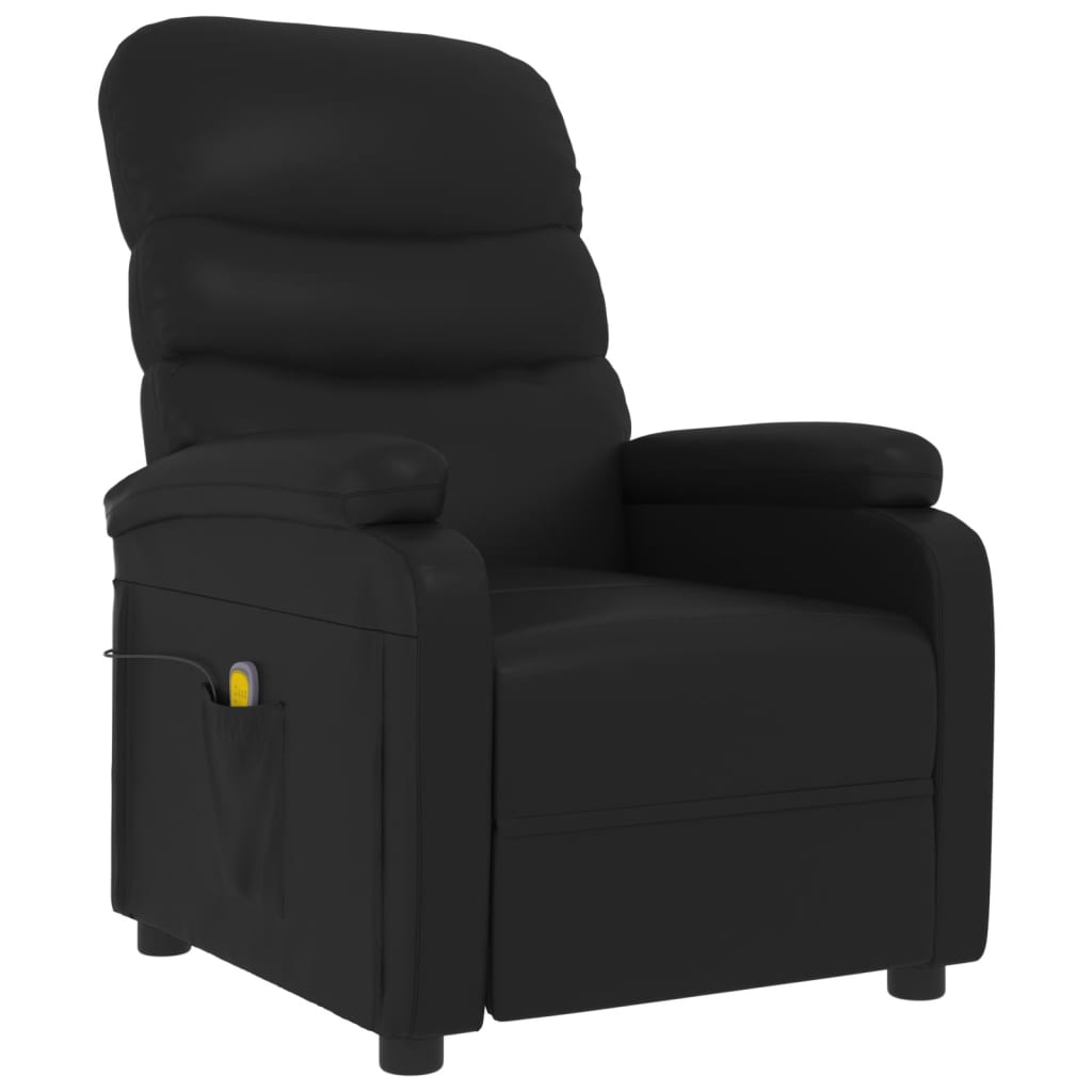 Fauteuil de massage simili cuir noir
