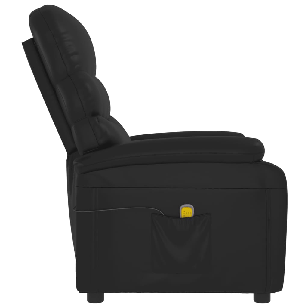 Fauteuil de massage simili cuir noir
