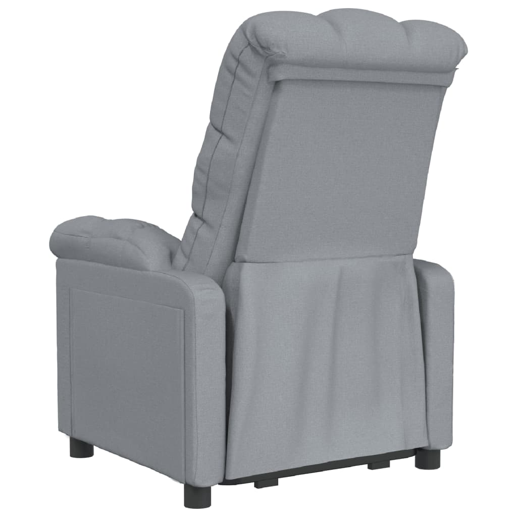 Fauteuil de relaxation tissu gris clair