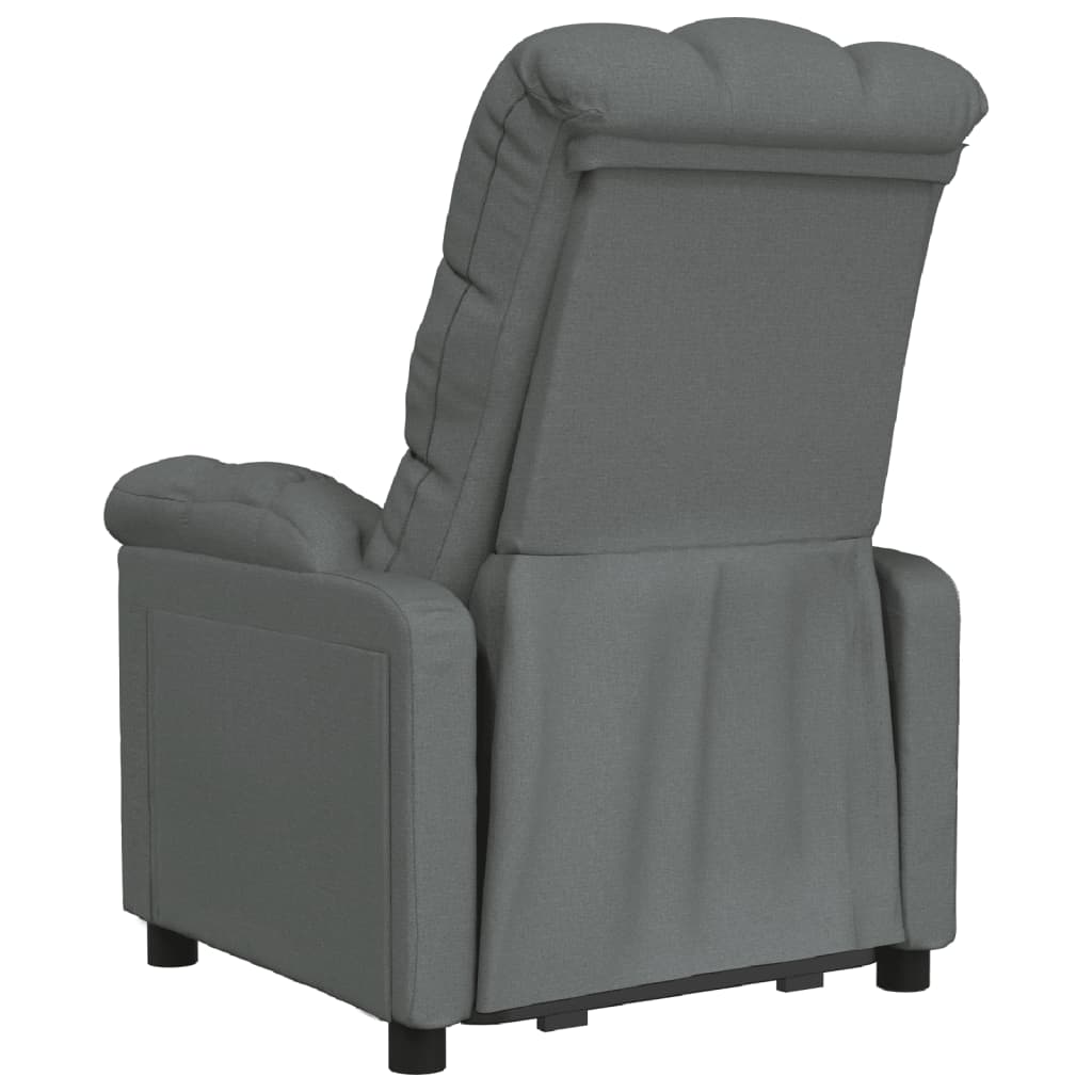Fauteuil de relaxation tissu gris foncé