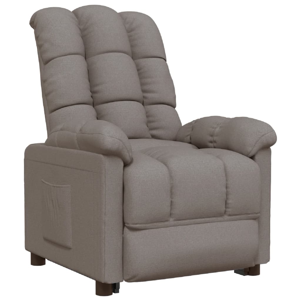 Fauteuil relax tissu taupe