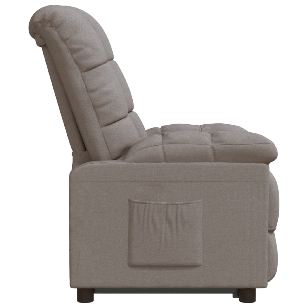 Fauteuil relax tissu taupe