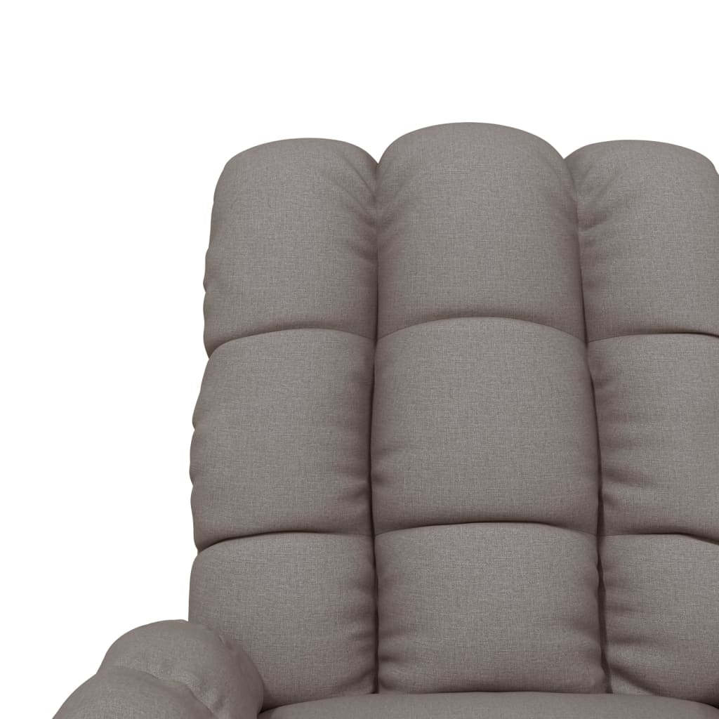 Fauteuil relax tissu taupe