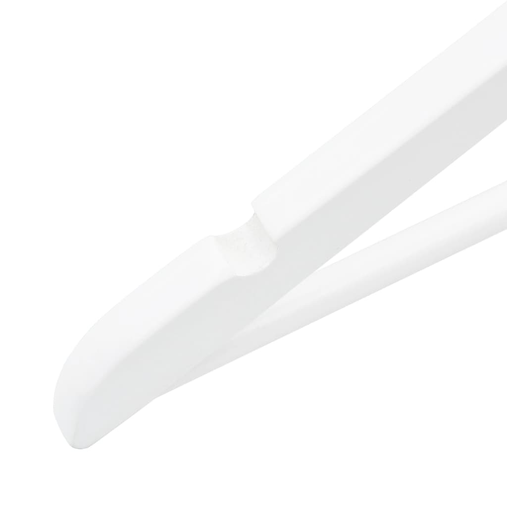 Lot de 50 cintres antidérapants en bois dur blanc