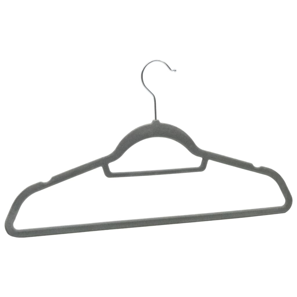 Lot de 50 cintres antidérapants en velours gris