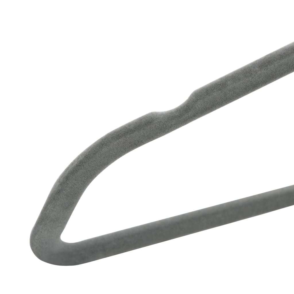 Lot de 50 cintres antidérapants en velours gris