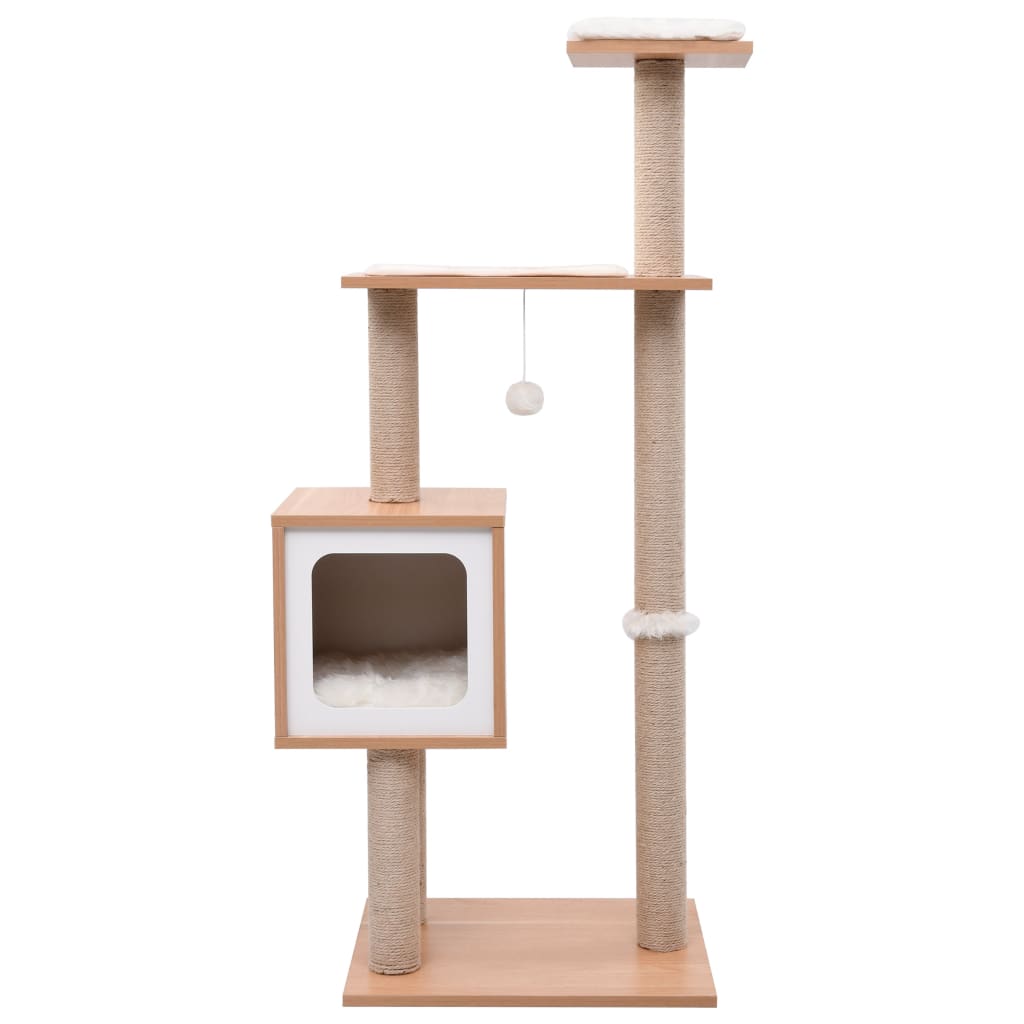 Cat scratching post with sisal scratching mat 123 cm