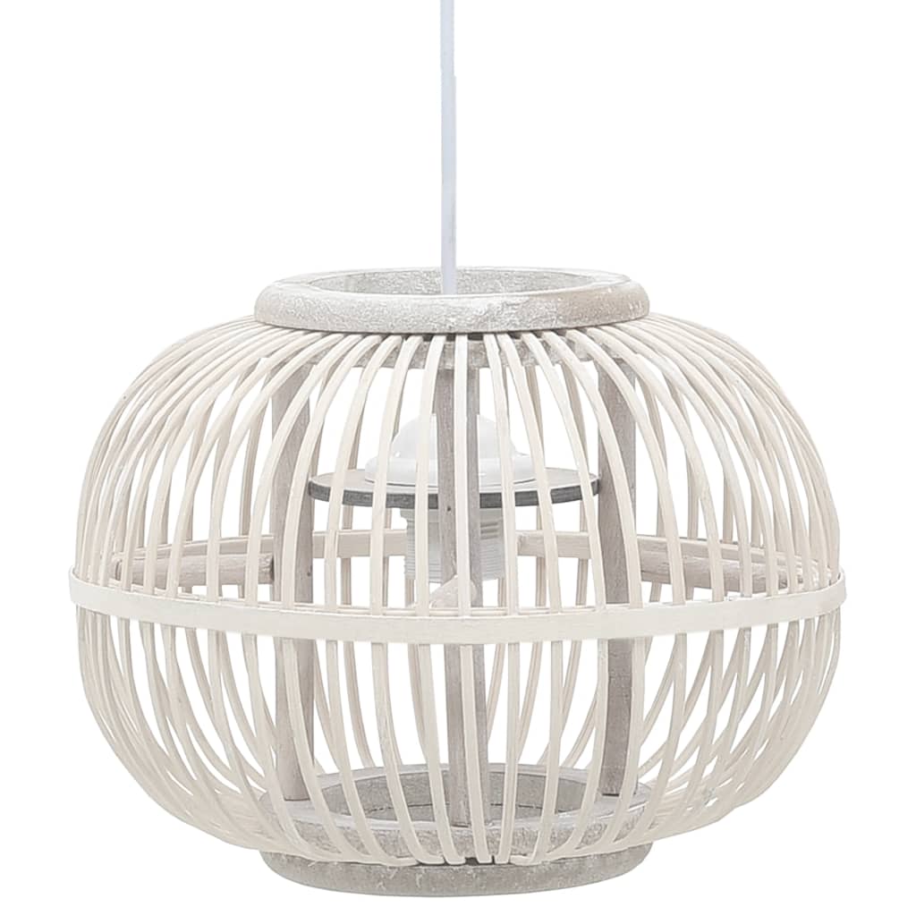 Pendelleuchte Weiß Weide 40W 30×22 cm Globus E27