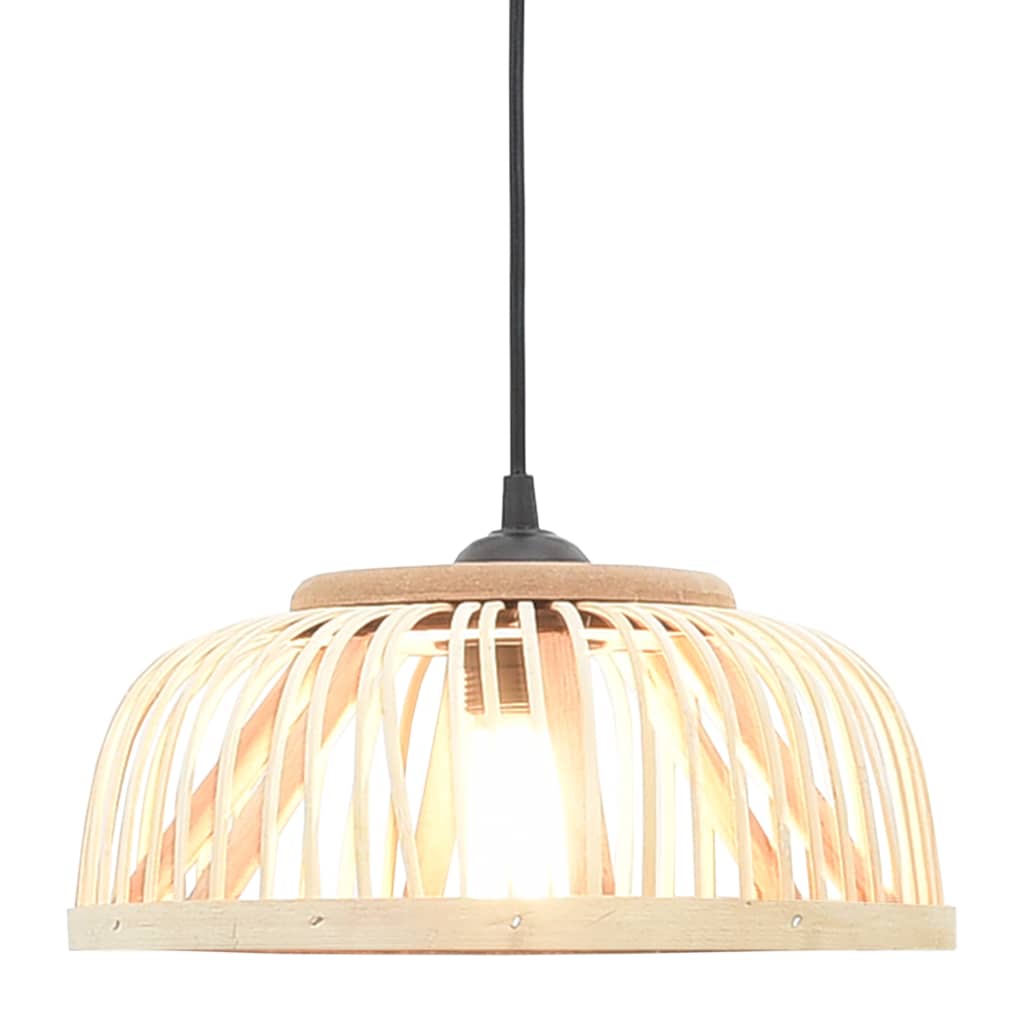 Pendelleuchte Bambus 34x14,5 cm 40W Halbrund E27
