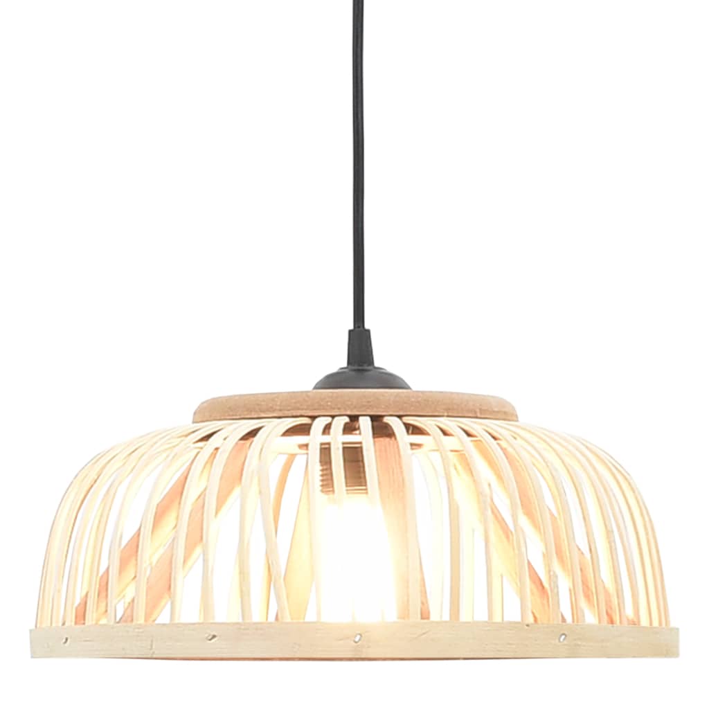 Pendelleuchte Bambus 37x15,5 cm 40W Halbrund E27