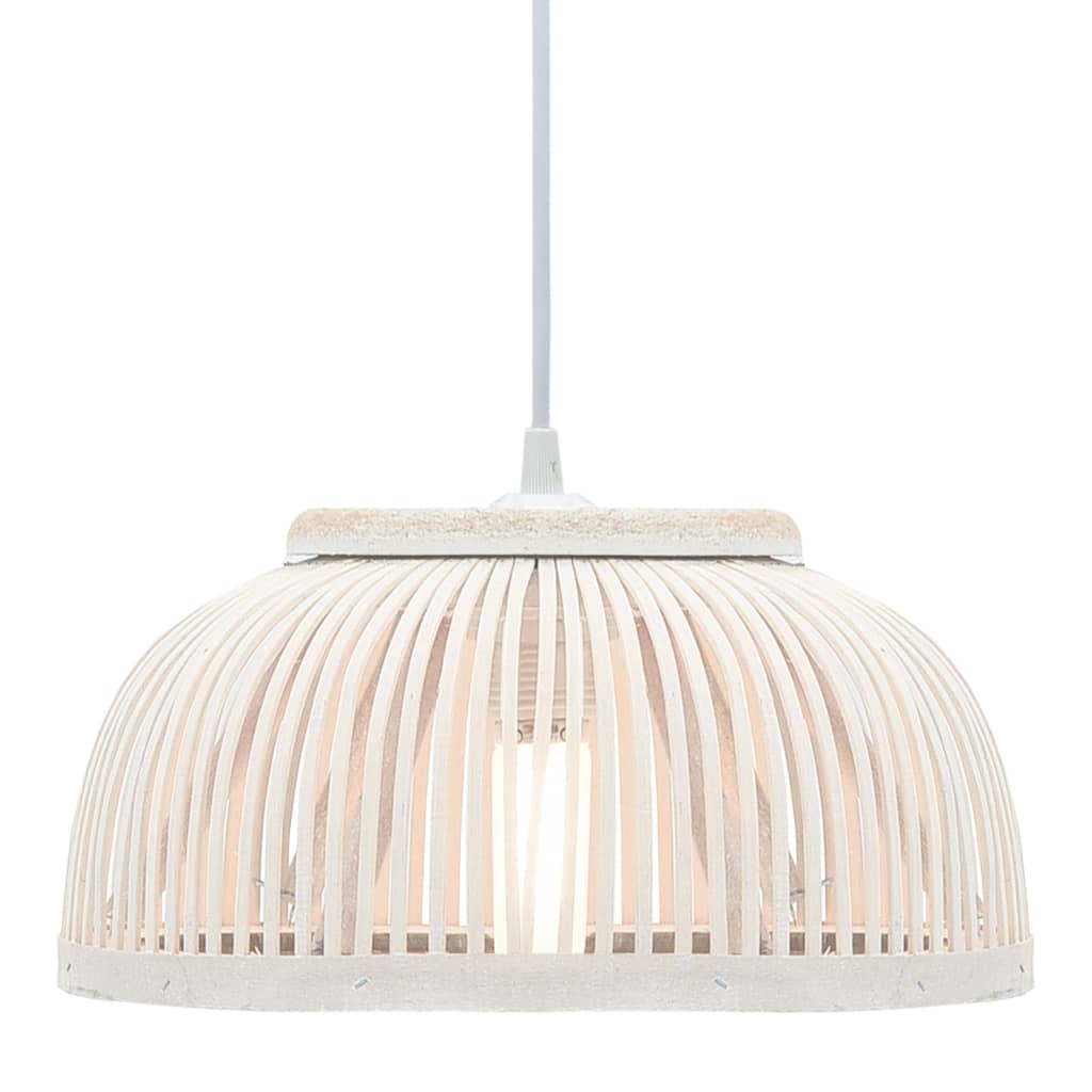 Pendelleuchte Bambus 37x15,5 cm 40W Halbrund E27