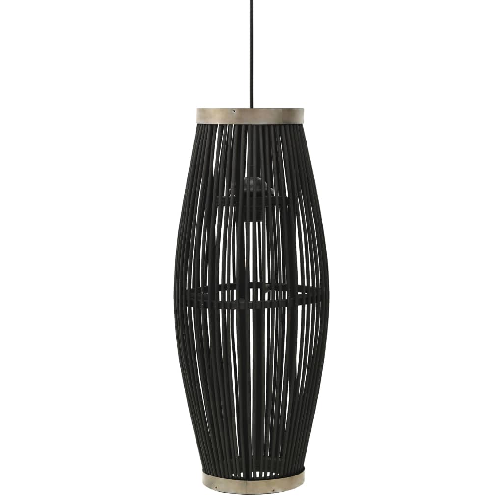 Pendelleuchte Schwarz Weide 40W 23×55 cm Oval E27