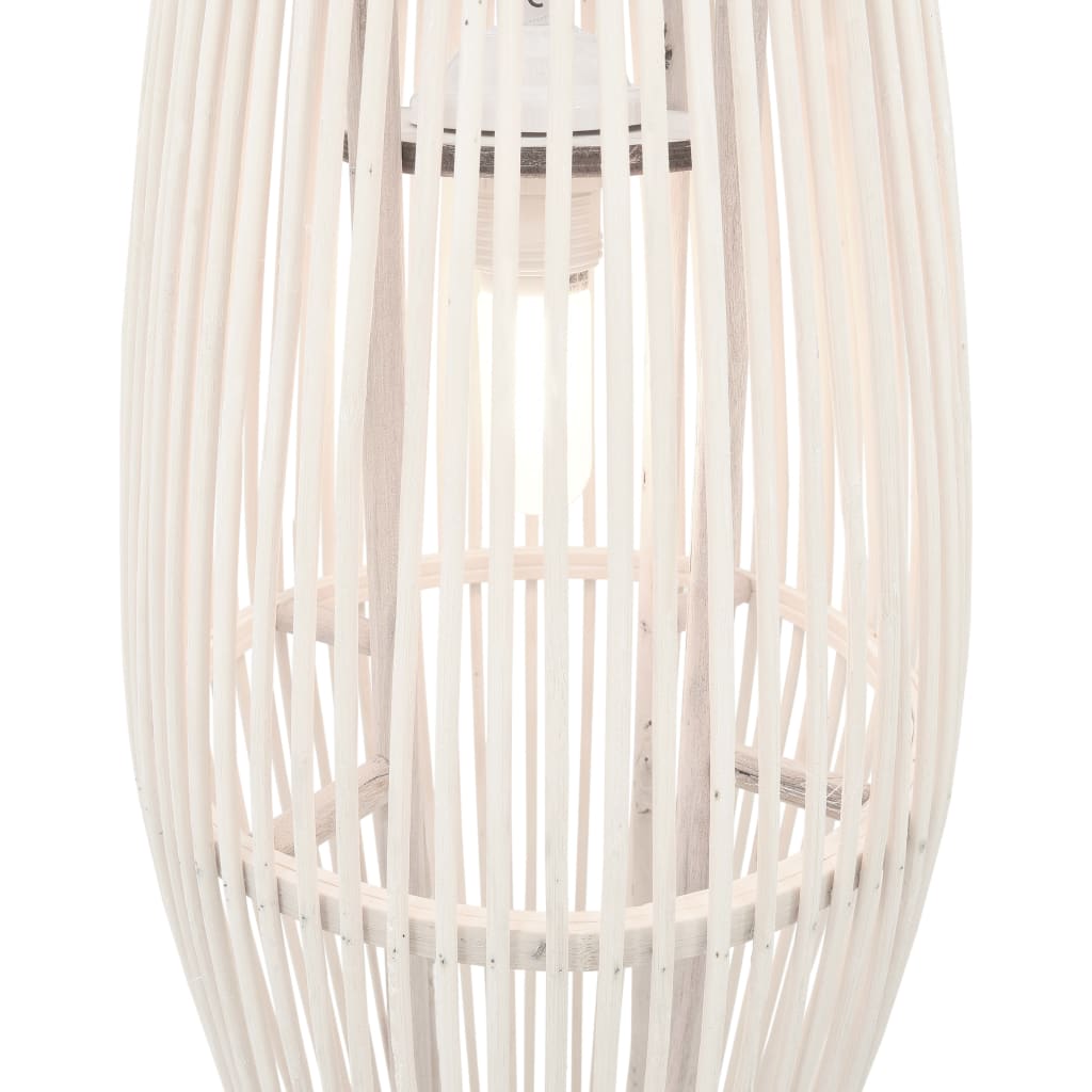 Pendelleuchte Weiß Weide 40W 25x62 cm Oval E27