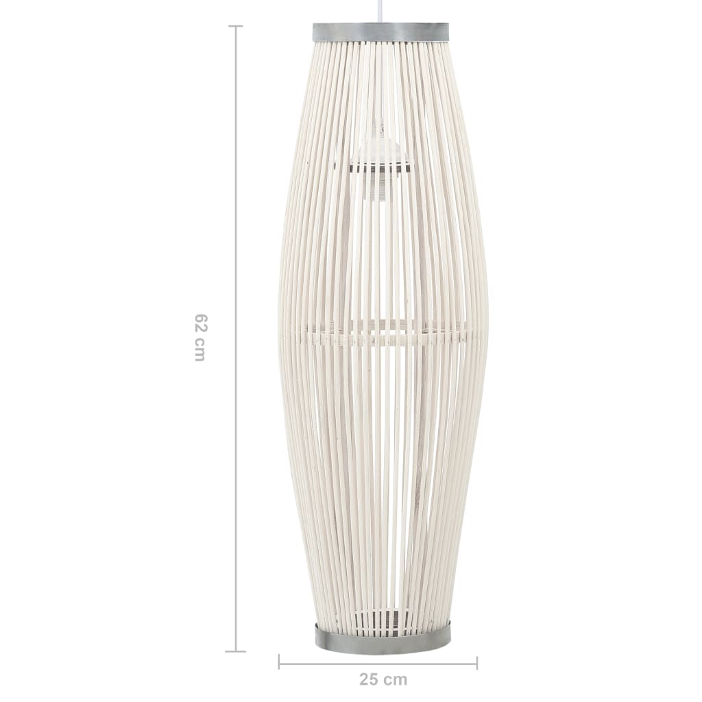 Pendelleuchte Weiß Weide 40W 25x62 cm Oval E27