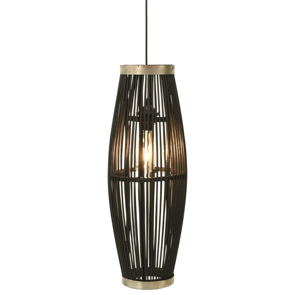 Pendelleuchte Schwarz Weide 40W 27x68 cm Oval E27
