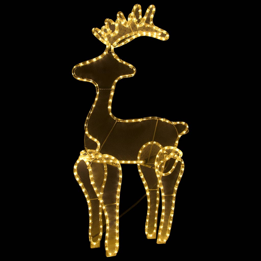 Reindeer Christmas decoration with mesh 306 LEDs 60x24x89 cm