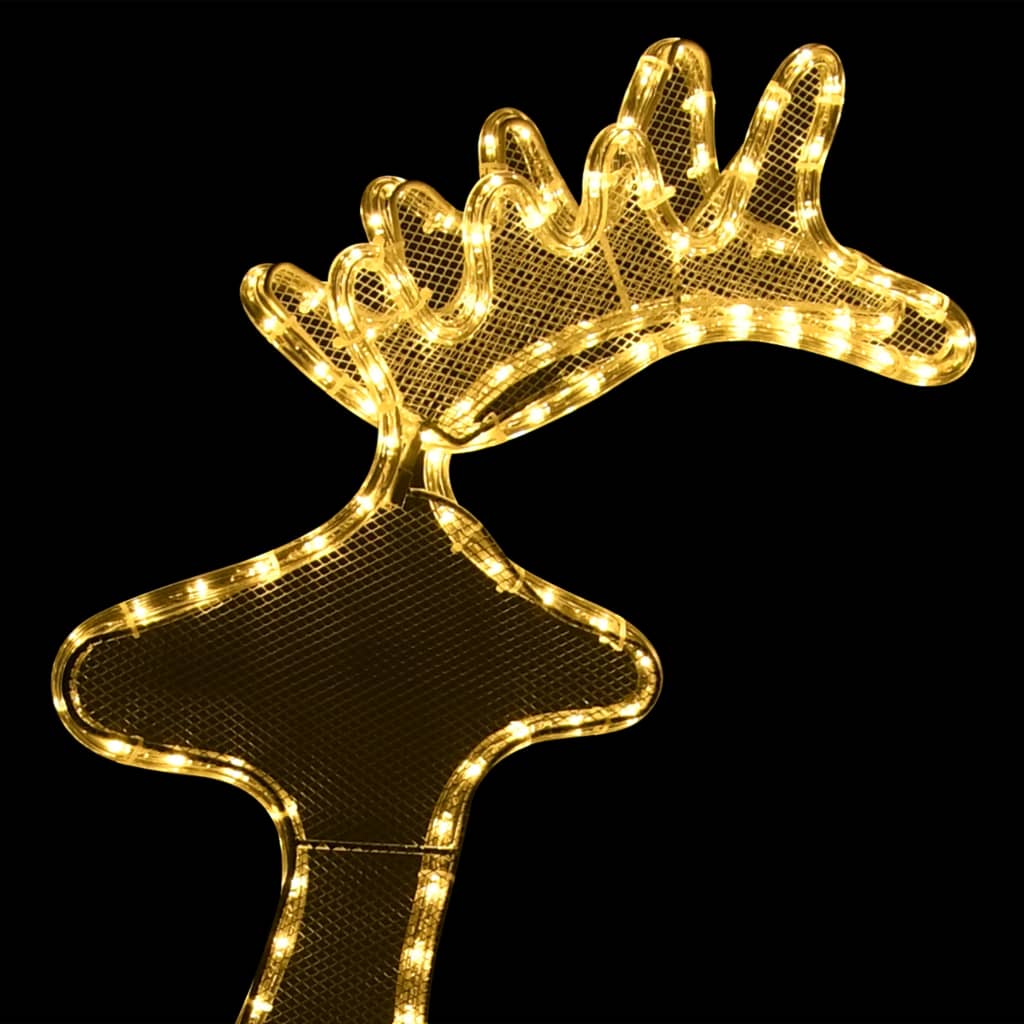 Reindeer Christmas decoration with mesh 306 LEDs 60x24x89 cm