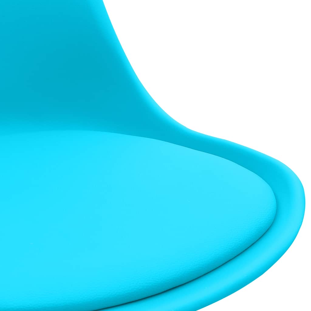 Bürostühle 2 Stk. Blau Kunstleder